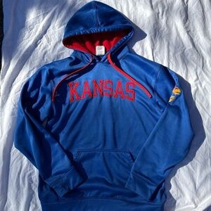 Knights Apparel Blue and Red Kansas Hoodie